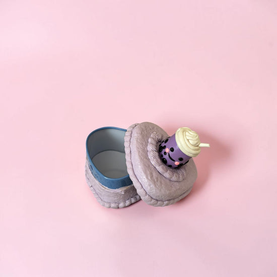 Heart Shape Bubble Tea Trinket Box