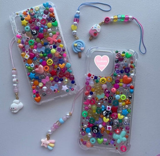 Mini Phone Strap Pink Star