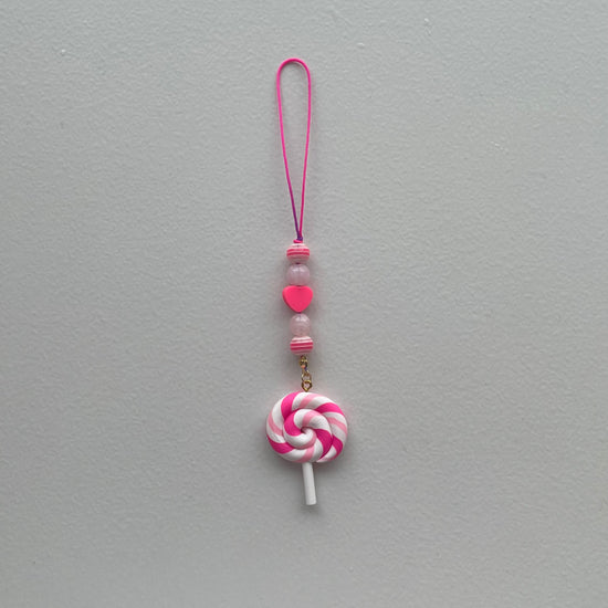 Mini Phone Strap Pink Lollipop