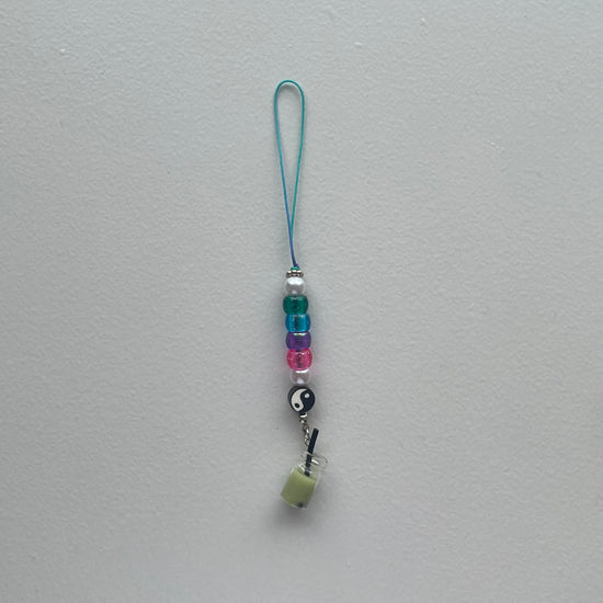 Mini Phone Strap Matcha Boba