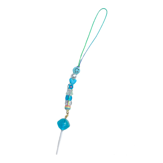 Mini Phone Strap Blue Lollipop