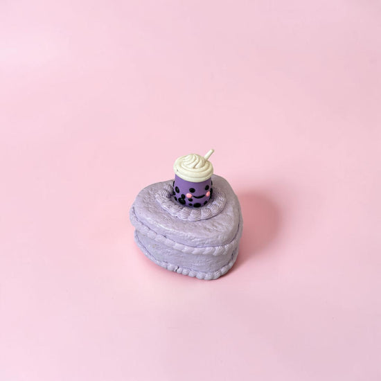 Heart Shape Bubble Tea Trinket Box