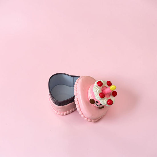 Heart Shape Cherry Cake Trinket Box