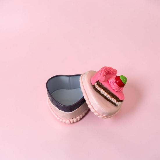 Heart Shape Pink Layer Cake Trinket Box
