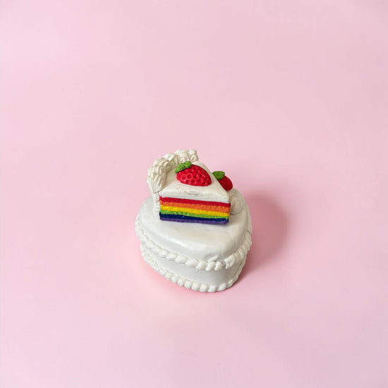 Heart Shape Rainbow Cake Trinket Box
