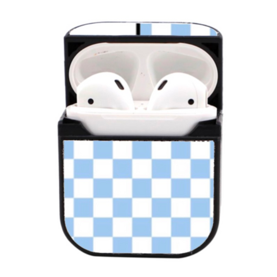 Airpod Case Blue Checkers